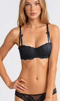 ROMANCE BLACK LACE BRA + FREE BLACK LACE FRENCH G