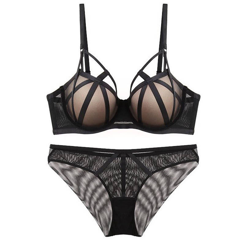 BURLESQUE BLACK BRA+BRIEF SET