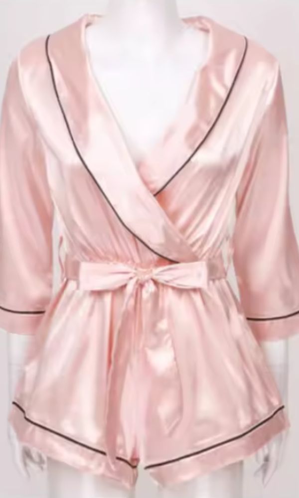 POWDER PINK SATEEN SUIT - SOLD OUT