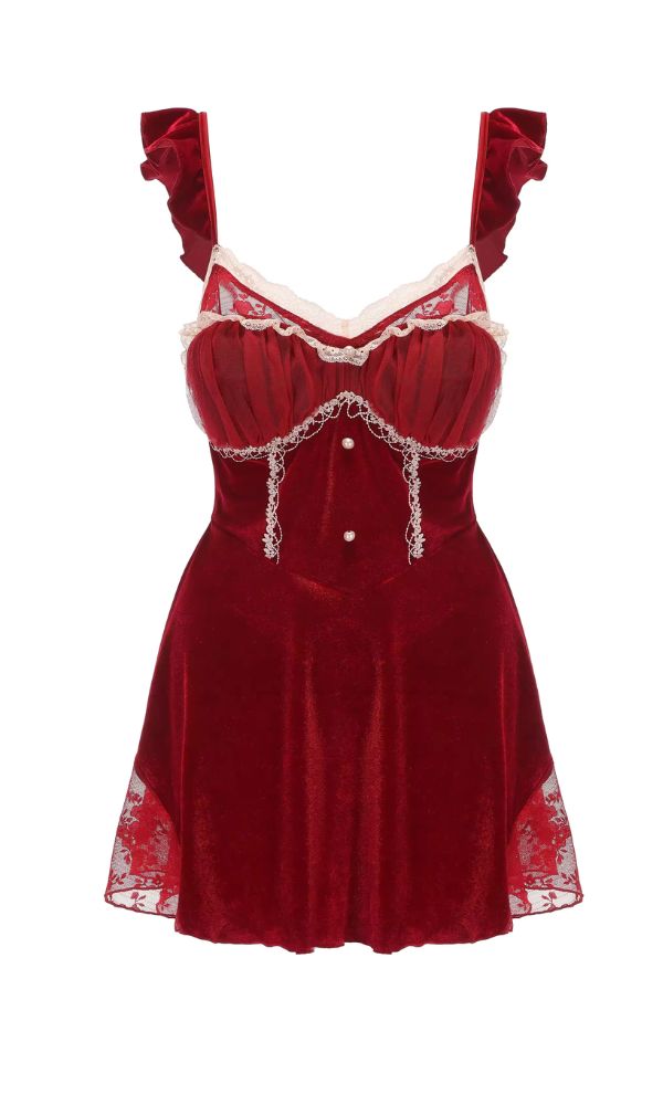 FIFI ROUGE VELVET BABY DOLL